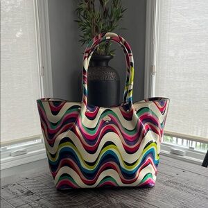Kate Spade Multicolor Wave Tote - Storybook